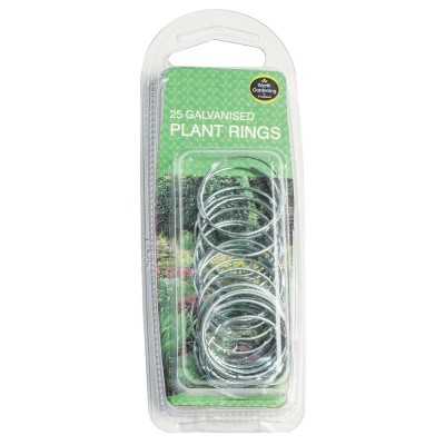 Conjunto de 25 anéis galvanizados para plantas