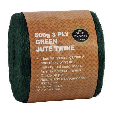 3 rollos de cuerda de yute verde 500g