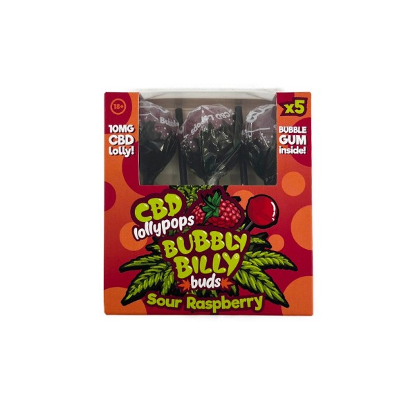 Chupa CBD framboesa - 5 unidades | BUBBLY BILLY
