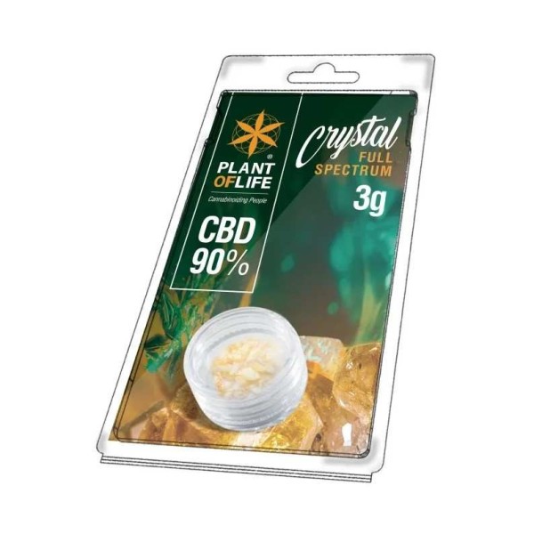 Cristais de CBD 90% full spectrum 3g | PLANT OF LIFE