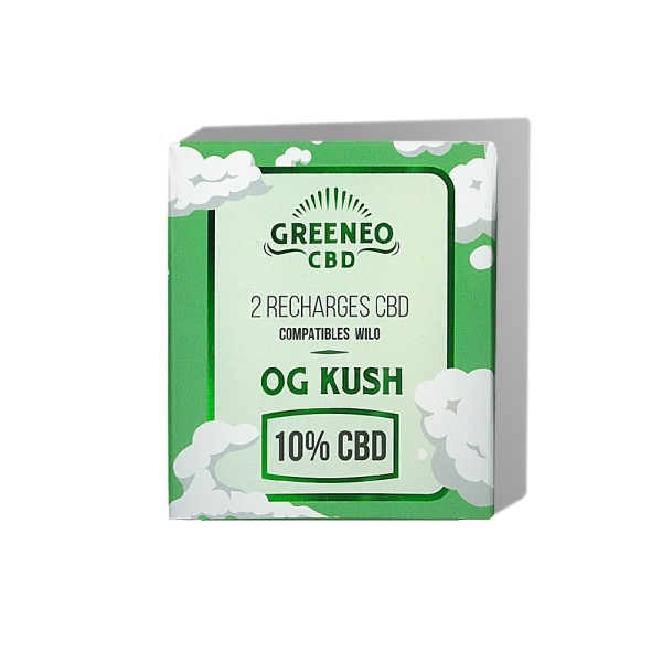 Cartucho de e-líquido CBD 10% OG Kush - 2 uds | GREENEO sin nicotina