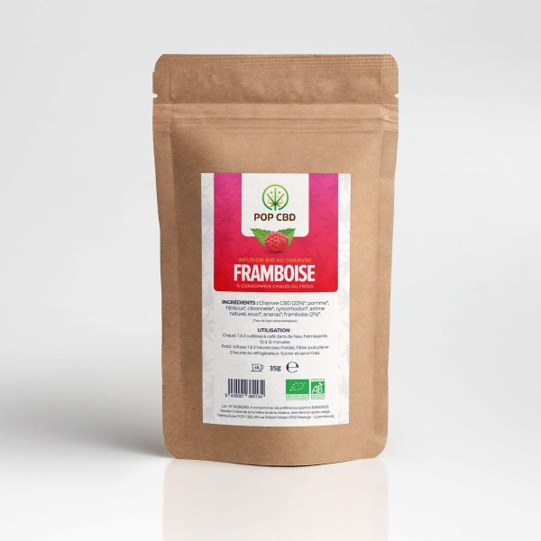 Infuso di CBD biologico al lampone | POP CBD
