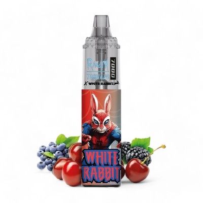 Coelho Branco x RandM Tornado 7000 Framboesa Azul e Cereja