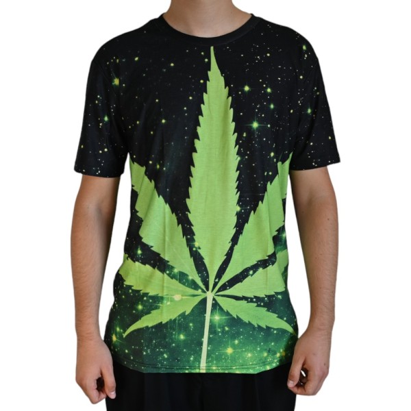 T-shirt Galassia della Cannabis