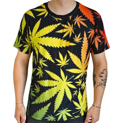 Camiseta Cannabis Multicolor