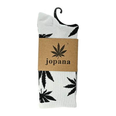 Weiße Cannabis-Socken