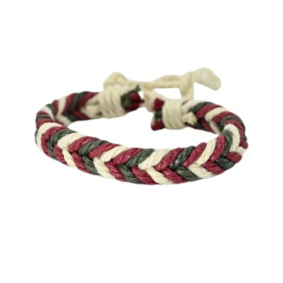 Pulsera de cáñamo trenzado unisex ajustable