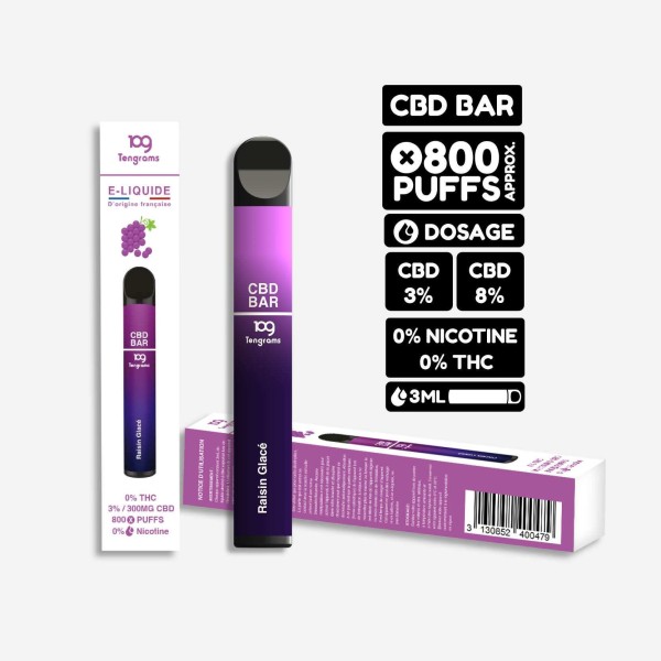Puff Tengrams 300mg CBD Frosted Grape 800 puffs