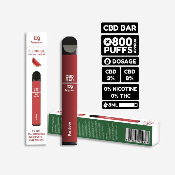 Puff Tengrams 300mg CBD Melancia 800 baforadas
