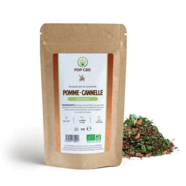 Organic CBD herbal tea rooibos apple cinnamon | POP CBD