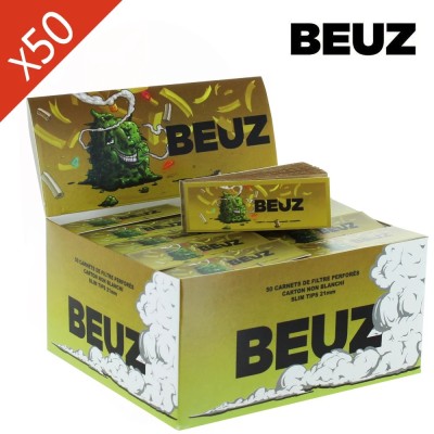 Caja de 50 libritos de filtros perforados Brown Buds BEUZ