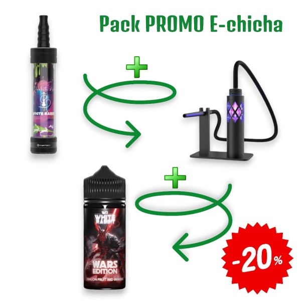 White Rabbit Air Black E-Hookah Pack