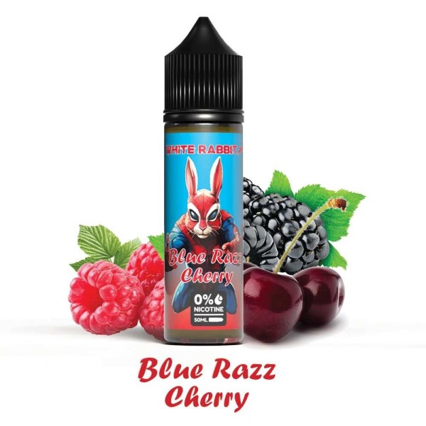 E-Liquid White Rabbit Blue Razz Cherry 0% 50ml