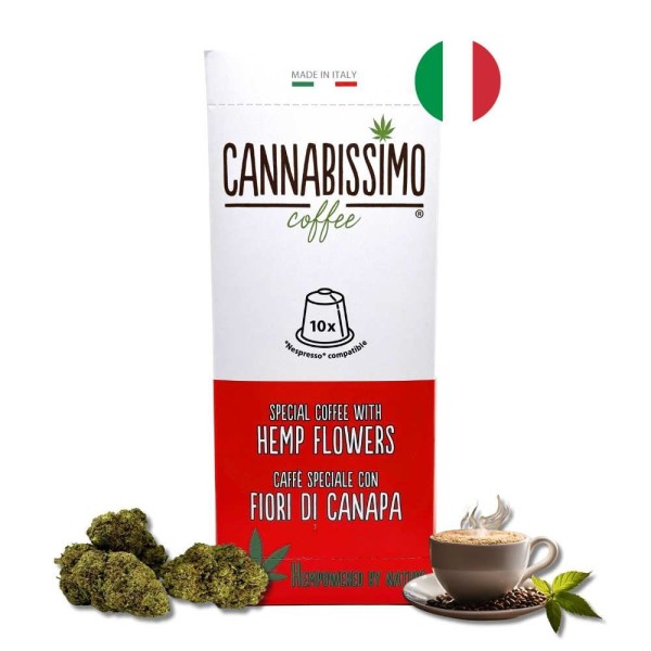Caffè ai fiori di canapa Cannabissimo - 10 capsule
