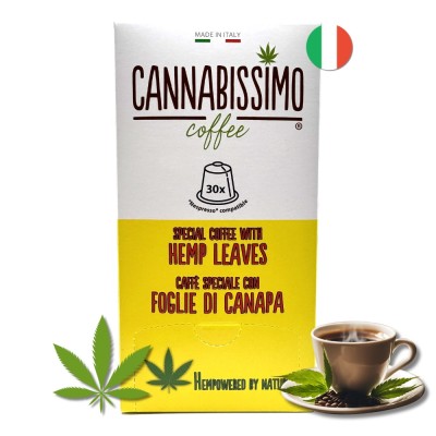 Café con Hojas de Cáñamo Cannabissimo - 30 cápsulas
