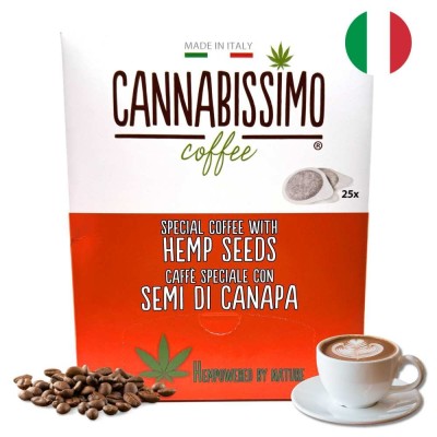Cápsulas de Café con Semillas de Cáñamo Cannabissimo - 25 cápsulas