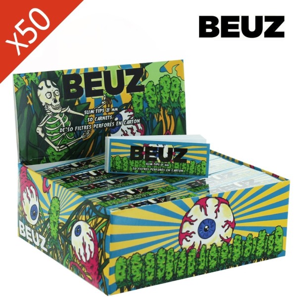 Beuz Slim Tips 21mm Skeleton - Box of 50 booklets
