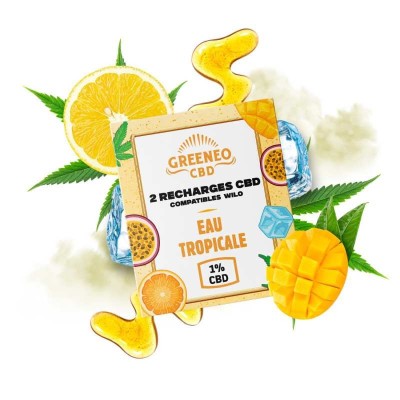 Cartuchos CBD AGUA TROPICAL - 2 uds | GREENEO