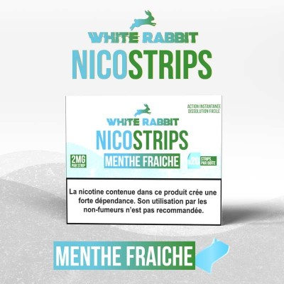 Tiras de Nicotina White Rabbit Sabor Menta Fresca 2mg