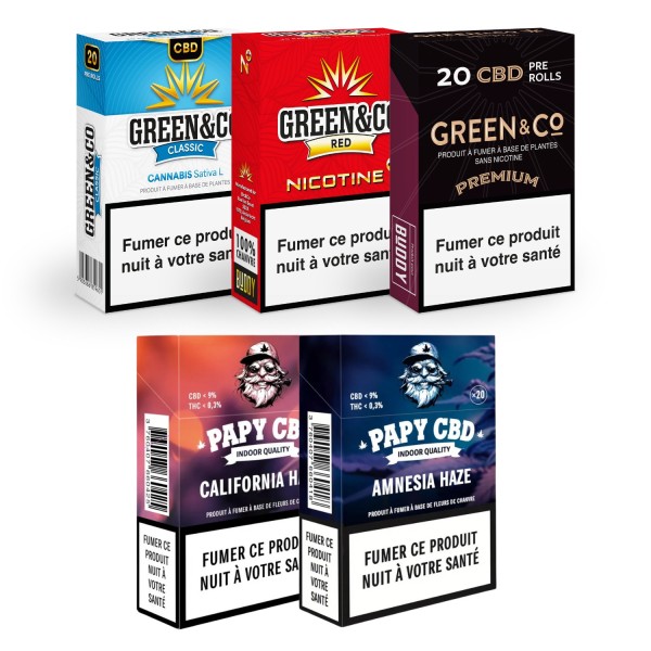 Pack Découverte Cigarettes CBD Premium - 5 Variétés