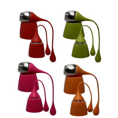 Infusor de té de silicona y acero inoxidable Infusor de té de silicona y acero inoxidable