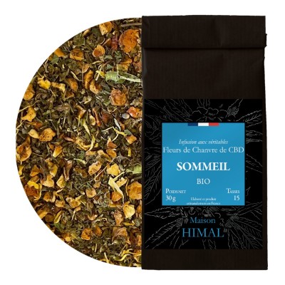 Organic CBD sleep herbal tea - loose leaf | MAISON HIMAL
