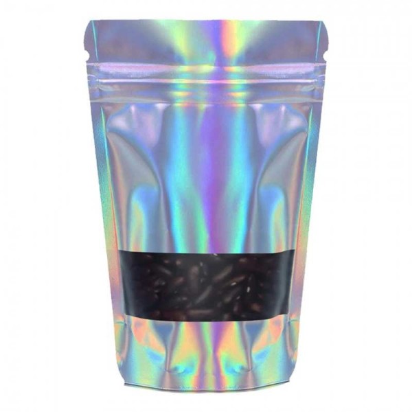 Bolsa de aluminio holográfica 8x13x5cm - 100 uds