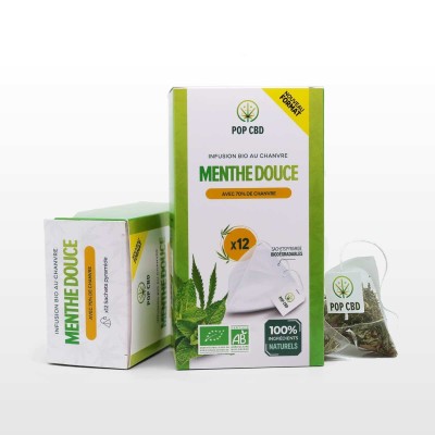 Organic CBD peppermint tea - teabags | POP CBD