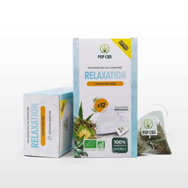 Infusión de CBD orgánica Relajación POP CBD - 12 bolsitas
