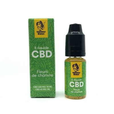 CBD hemp flower e-liquid 450mg | LE VAPOTEUR BRETON nicotine-free