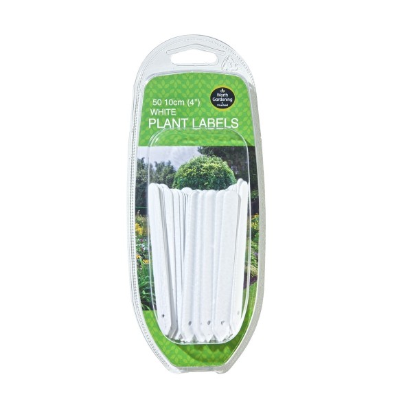 Etichette bianche per piante 10cm set da 50
