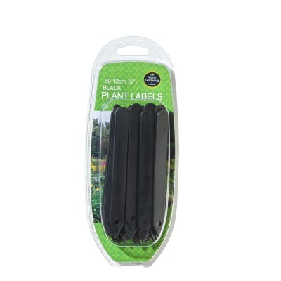 Etiquetas pretas para plantas 13cm conjunto de 50