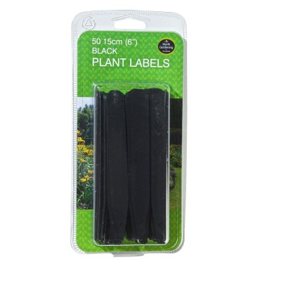Etiquetas pretas para plantas 15cm conjunto de 50 Etiquetas pretas para plantas 15cm conjunto de 50